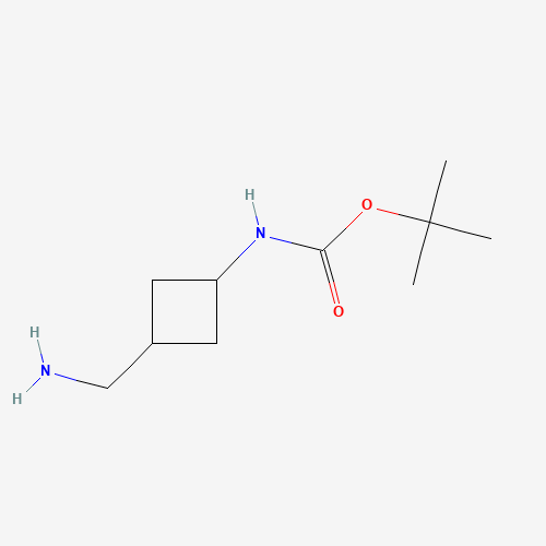 2-Methyl-2-propanyl [3-(aminomethyl)cyclobutyl]carbamate (CAS: 130369-10-7) - Chemical Structure and Molecular Formula 