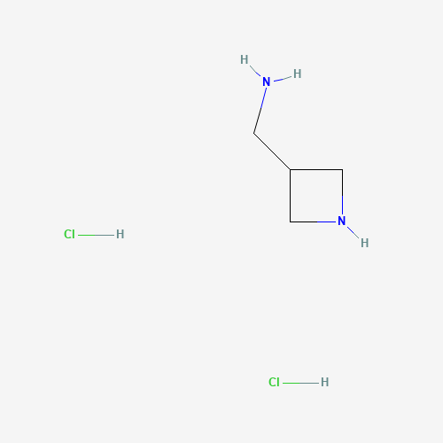 1-(3-Azetidinyl)methanamine dihydrochloride (CAS: 221095-80-3) - Chemical Structure and Molecular Formula 