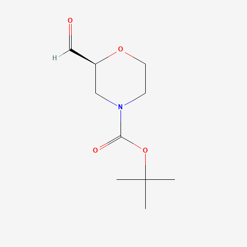 2-Methyl-2-propanyl (2S)-2-formyl-4-morpholinecarboxylate (CAS: 847805-31-6) - Chemical Structure and Molecular Formula 
