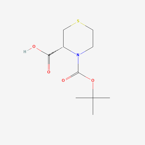 (3R)-4-{[(2-Methyl-2-propanyl)oxy]carbonyl}-3-thiomorpholinecarboxylic acid (CAS: 114525-81-4) - Related Chemical Product