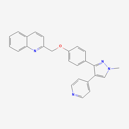 2-({4-[1-Methyl-4-(4-pyridinyl)-1H-pyrazol-3-yl]phenoxy}methyl)quinoline (CAS: 898562-94-2) - Related Chemical Product