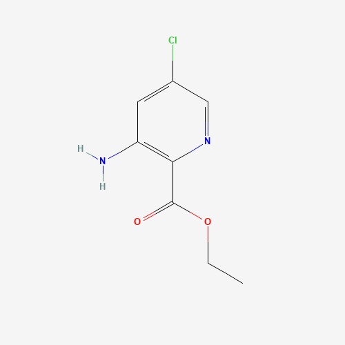 Ethyl 3-amino-5-chloro-2-pyridinecarboxylate (CAS: 27330-35-4) - Chemical Structure and Molecular Formula 