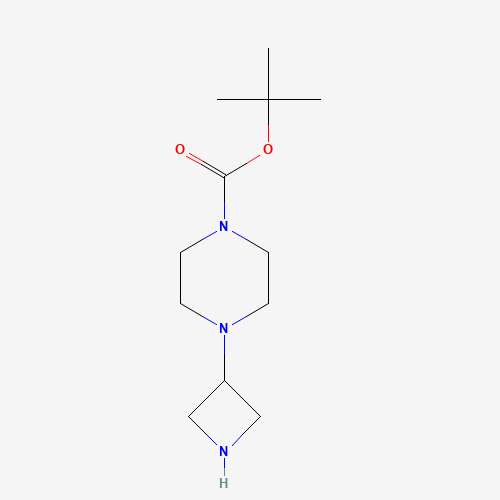 2-Methyl-2-propanyl 4-(3-azetidinyl)-1-piperazinecarboxylate (CAS: 219725-67-4) - Chemical Structure and Molecular Formula 
