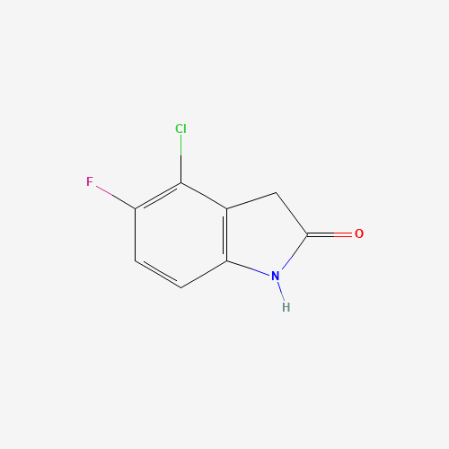 4-Chloro-5-fluoro-1,3-dihydro-2H-indol-2-one (CAS: 103585-71-3) - Chemical Structure and Molecular Formula 
