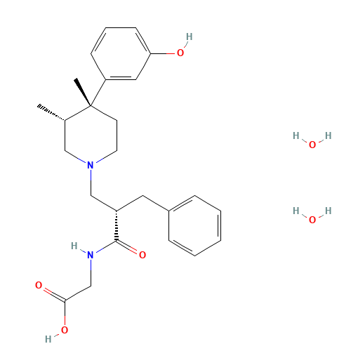 N-{(2S)-2-Benzyl-3-[(3R,4R)-4-(3-hydroxyphenyl)-3,4-dimethyl-1-piperidinyl]propanoyl}glycine (CAS: 170098-38-1) - Chemical Structure and Molecular Formula 