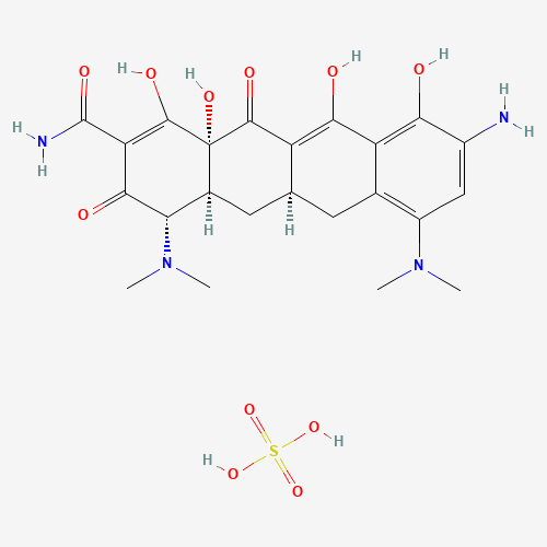 (4S,4aS,5aR,12aS)-9-Amino-4,7-bis(dimethylamino)-3,10,12,12a-tetrahydroxy-1,11-dioxo-1,4,4a,5,5a,6,11,12a-octahydro-2-tetracenecarboxamide (CAS: 149934-20-3) - Chemical Structure and Molecular Formula 