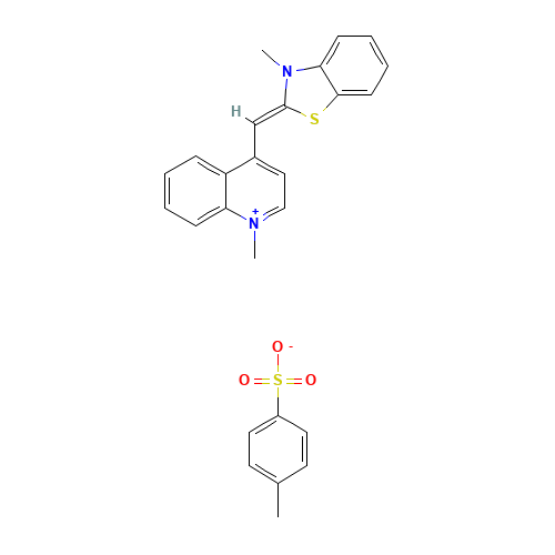 1-Methyl-4-[(Z)-(3-methyl-1,3-benzothiazol-2(3H)-ylidene)methyl]quinolinium 4-methylbenzenesulfonate (CAS: 107091-89-4) - Related Chemical Product