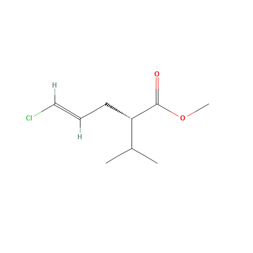 Methyl (2S,4E)-5-chloro-2-isopropyl-4-pentenoate (CAS: 387353-77-7) - Chemical Structure and Molecular Formula 