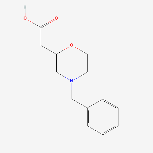 (4-Benzyl-2-morpholinyl)acetic acid (CAS: 146944-27-6) - Chemical Structure and Molecular Formula 