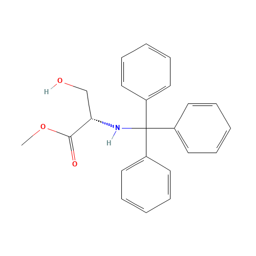 Methyl N-trityl-L-serinate (CAS: 4465-44-5) - Chemical Structure and Molecular Formula 