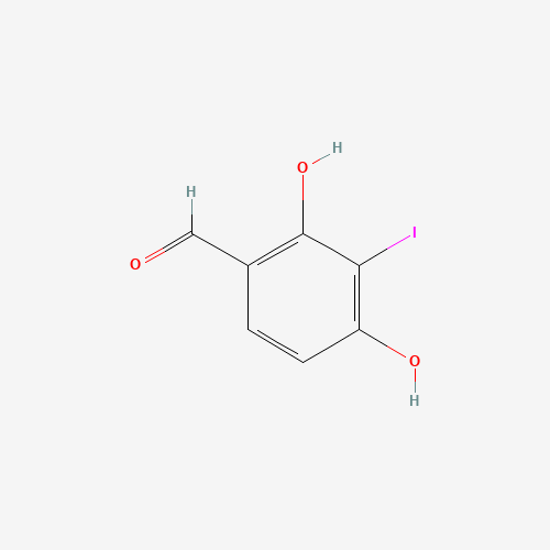 2,4-Dihydroxy-3-iodobenzaldehyde (CAS: 82954-52-7) - Chemical Structure and Molecular Formula 
