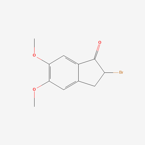 2-Bromo-5,6-dimethoxy-1-indanone (CAS: 2747-08-2) - Chemical Structure and Molecular Formula 