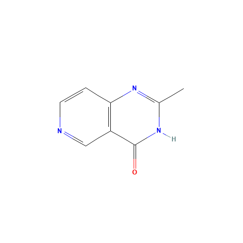 2-Methylpyrido[4,3-d]pyrimidin-4(3H)-one (CAS: 16952-45-7) - Chemical Structure and Molecular Formula 