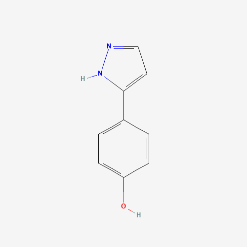 4-(1H-Pyrazol-3-yl)phenol (CAS: 68535-53-5) - Chemical Structure and Molecular Formula 