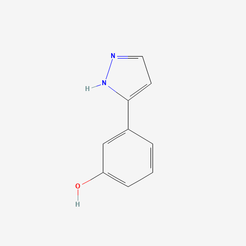 3-(1H-Pyrazol-5-yl)phenol (CAS: 904665-39-0) - Chemical Structure and Molecular Formula 