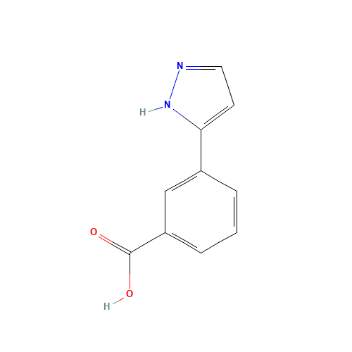 3-(1H-Pyrazol-3-yl)benzoic acid (CAS: 850375-11-0) - Chemical Structure and Molecular Formula 