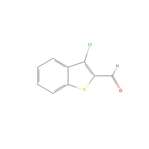 3-chloro-1-benzothiophene-2-carbaldehyde (CAS: 14006-54-3) - Chemical Structure and Molecular Formula 