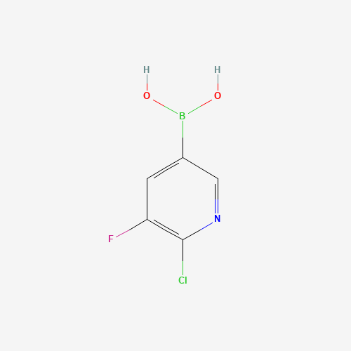 (6-Chloro-5-fluoropyridin-3-yl)boronic acid (CAS: 1072946-66-7) - Chemical Structure and Molecular Formula 