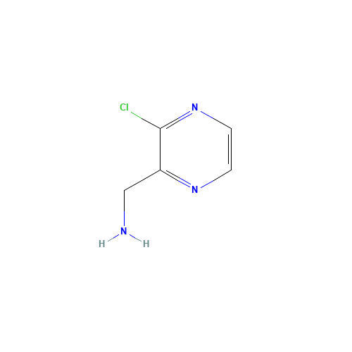 2-pyrazinemethanamine, 3-chloro- (CAS: 771581-15-8) - Chemical Structure and Molecular Formula 