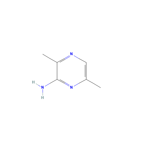 3,6-Dimethyl-2-pyrazinamine (CAS: 13134-38-8) - Chemical Structure and Molecular Formula 