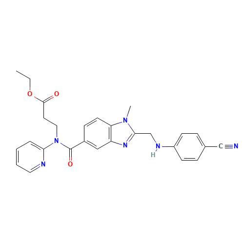 Ethyl N-[(2-{[(4-cyanophenyl)amino]methyl}-1-methyl-1H-benzimidazol-5-yl)carbonyl]-N-pyridin-2-yl-b-alaninate (CAS: 211915-84-3) - Related Chemical Product