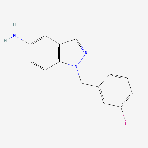 1-(3-Fluorobenzyl)-1H-indazol-5-amine (CAS: 202197-31-7) - Chemical Structure and Molecular Formula 