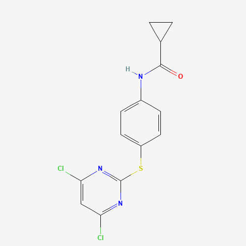 N-{4-[(4,6-Dichloro-2-pyrimidinyl)sulfanyl]phenyl}cyclopropanecarboxamide (CAS: 639090-53-2) - Related Chemical Product