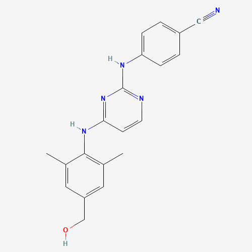 4-[(4-{[4-(Hydroxymethyl)-2,6-dimethylphenyl]amino}-2-pyrimidinyl)amino]benzonitrile (CAS: 823786-21-6) - Related Chemical Product