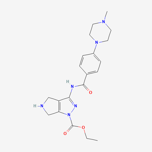 3-[[4-(4-methylpiperazin-1-yl)benzoyl]amino]-5,6-dihydro-4H-pyrrolo[3,4-c]pyrazole-1-carboxylic acid (CAS: 761443-50-9) - Related Chemical Product