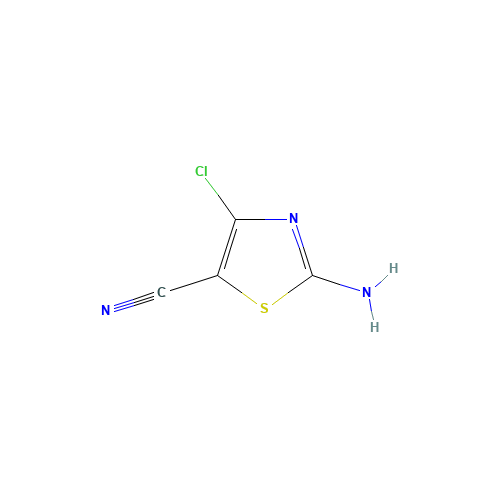 2-Amino-4-chloro-1,3-thiazole-5-carbonitrile (CAS: 136195-53-4) - Chemical Structure and Molecular Formula 