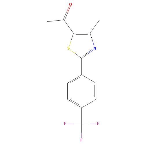 1-{4-Methyl-2-[4-(trifluoromethyl)phenyl]-1,3-thiazol-5-yl}ethanone (CAS: 447406-53-3) - Related Chemical Product