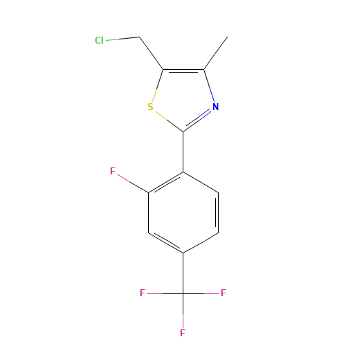 5-(chloromethyl)-2-[2-fluoro-4-(trifluoromethyl)phenyl]-4-methyl-thiazole (CAS: 317319-37-2) - Related Chemical Product