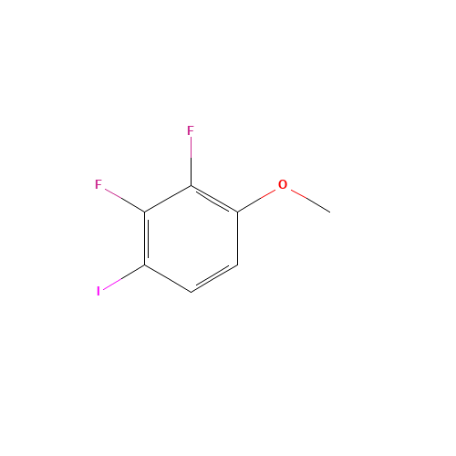 2,3-Difluoro-1-iodo-4-methoxybenzene (CAS: 156499-64-8) - Chemical Structure and Molecular Formula 