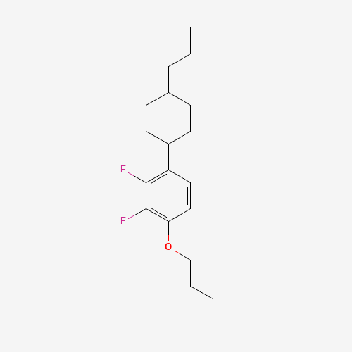 1-Butoxy-2,3-difluoro-4-(trans-4-propylcyclohexyl)benzene (CAS: 208709-55-1) - Chemical Structure and Molecular Formula 