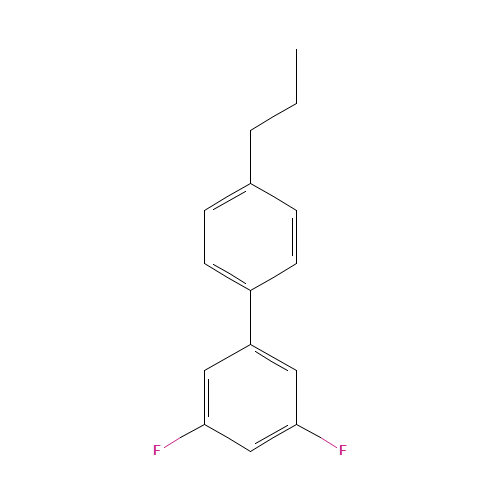 3,5-Difluoro-4'-propylbiphenyl (CAS: 137528-87-1) - Chemical Structure and Molecular Formula 