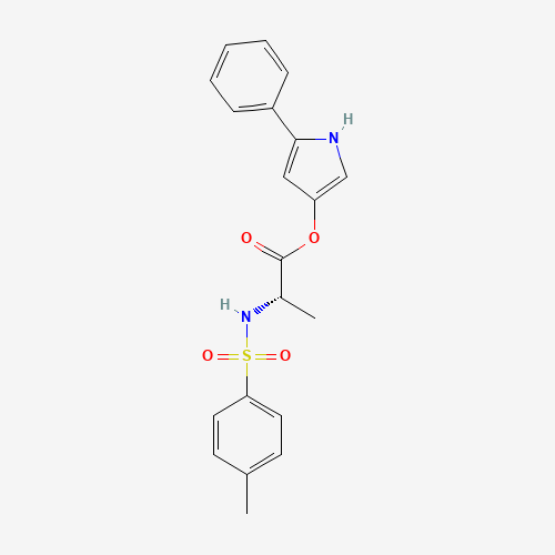 5-Phenyl-1H-pyrrol-3-yl N-[(4-methylphenyl)sulfonyl]-L-alaninate (CAS: 99740-00-8) - Chemical Structure and Molecular Formula 