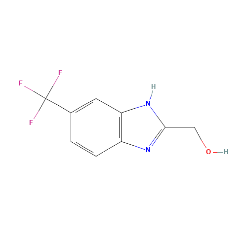 1H-benzimidazole-2-methanol, 5-(trifluoromethyl)- (CAS: 6758-34-5) - Chemical Structure and Molecular Formula 