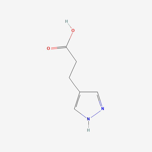3-(1H-Pyrazol-4-yl)propanoic acid (CAS: 1174309-53-5) - Chemical Structure and Molecular Formula 