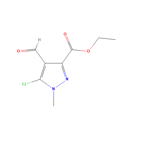 ethyl 5-chloro-4-formyl-1-methyl-1H-pyrazole-3-carboxylate (CAS: 946061-21-8) - Chemical Structure and Molecular Formula 