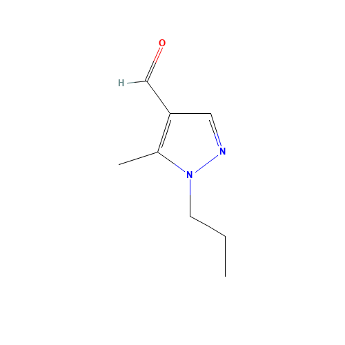 5-Methyl-1-propyl-1H-pyrazole-4-carbaldehyde (CAS: 890652-02-5) - Chemical Structure and Molecular Formula 