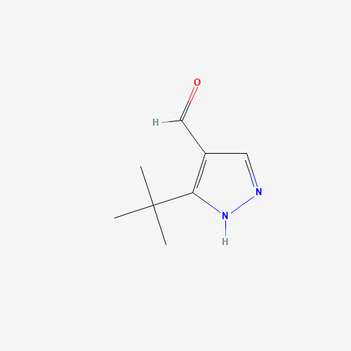 3-tert-butyl-1H-pyrazole-4-carbaldehyde (CAS: 1001020-17-2) - Chemical Structure and Molecular Formula 