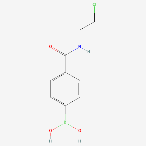 {4-[(2-Chloroethyl)carbamoyl]phenyl}boronic acid (CAS: 874460-05-6) - Chemical Structure and Molecular Formula 