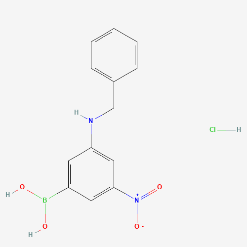 [3-(Benzylamino)-5-nitrophenyl]boronic acid hydrochloride (1:1) (CAS: 913835-78-6) - Chemical Structure and Molecular Formula 