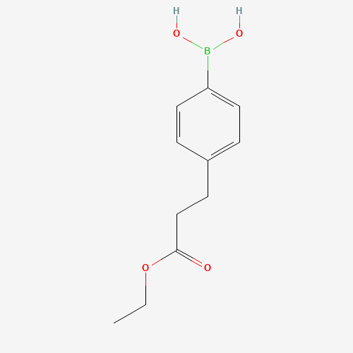 [4-(3-Ethoxy-3-oxopropyl)phenyl]boronic acid (CAS: 660440-57-3) - Chemical Structure and Molecular Formula 