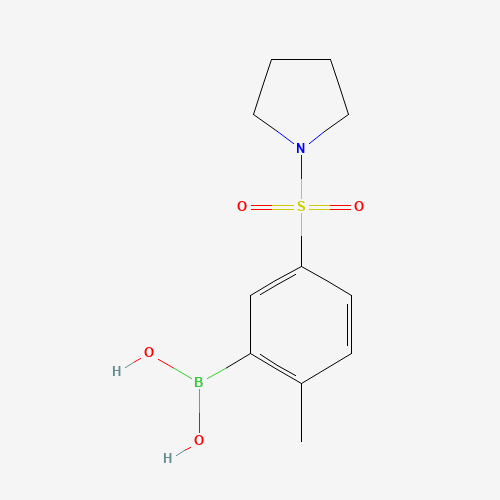 [2-Methyl-5-(1-pyrrolidinylsulfonyl)phenyl]boronic acid (CAS: 871333-01-6) - Chemical Structure and Molecular Formula 