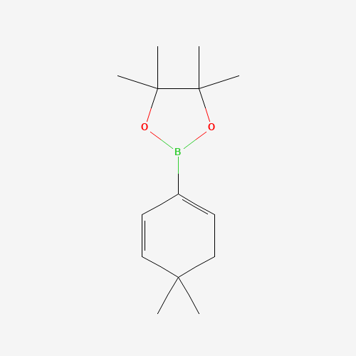 2-(4,4-Dimethyl-1,5-cyclohexadien-1-yl)-4,4,5,5-tetramethyl-1,3,2-dioxaborolane (CAS: 871333-97-0) - Chemical Structure and Molecular Formula 