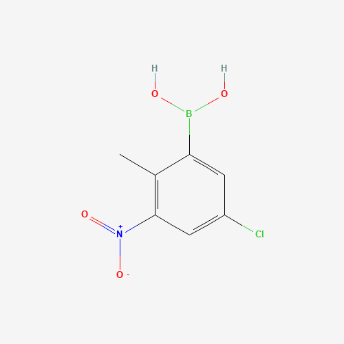 (5-Chloro-2-methyl-3-nitrophenyl)boronic acid (CAS: 957060-80-9) - Chemical Structure and Molecular Formula 