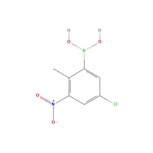 (5-Chloro-2-methyl-3-nitrophenyl)boronic acid (CAS: 957060-80-9) - Chemical Structure and Molecular Formula 