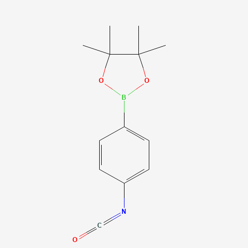 2-(4-Isocyanatophenyl)-4,4,5,5-tetramethyl-1,3,2-dioxaborolane (CAS: 380430-64-8) - Chemical Structure and Molecular Formula 