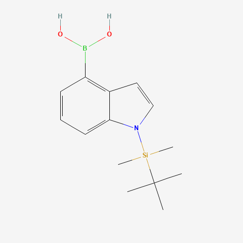 {1-[Dimethyl(2-methyl-2-propanyl)silyl]-1H-indol-4-yl}boronic acid (CAS: 351457-64-2) - Chemical Structure and Molecular Formula 